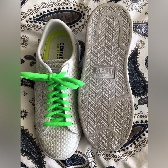 Youth Converse Leather snakeskin look sneakers - Picture 4 of 6